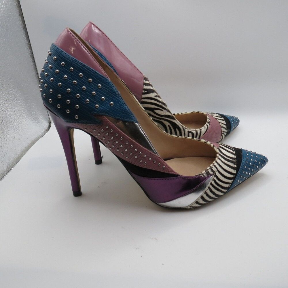 Aldo Wicilidia Studded Animal Print 4" Stiletto Heels Club 90s Size 7.5 READ - Picture 5 of 10